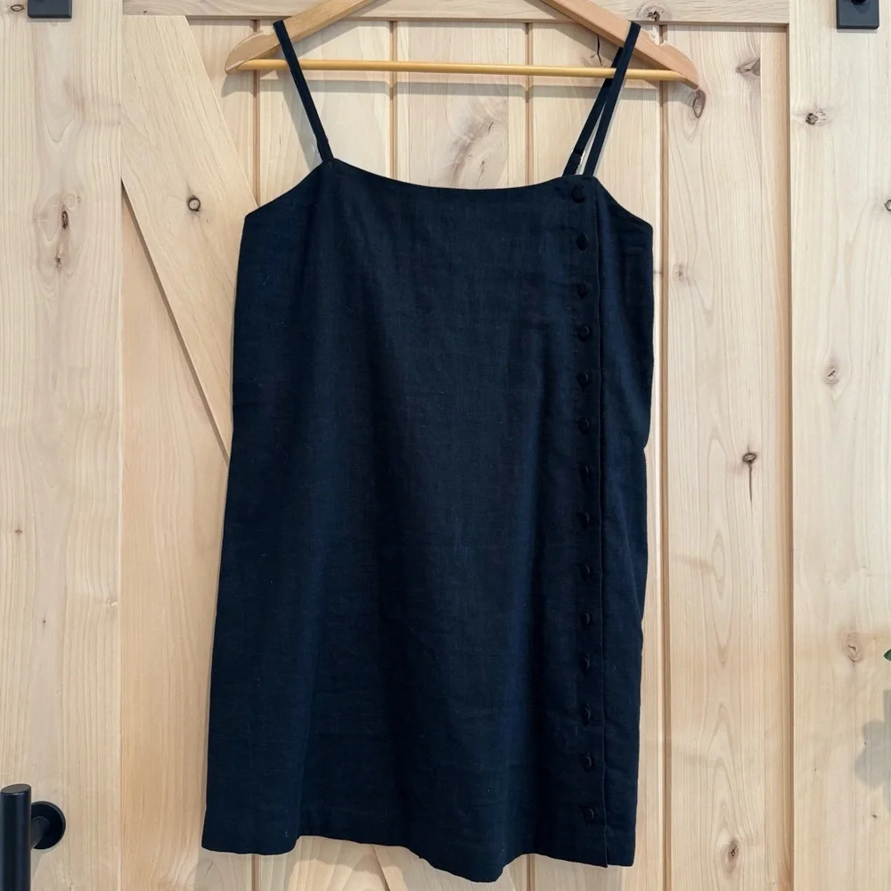 Abercrombie Linen-Blend Button Skort - Picture 3 of 10